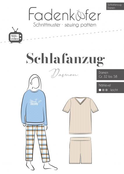 Fadenkäfer Papierschnittmuster Schlafanzug Damen 